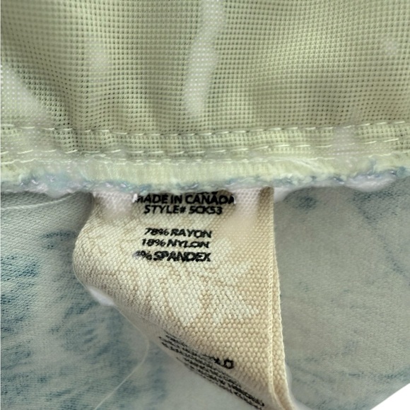 Soft Surroundings Pull On Ankle Pants Blue Print Tummy Control 2X - Picture 5 of 8